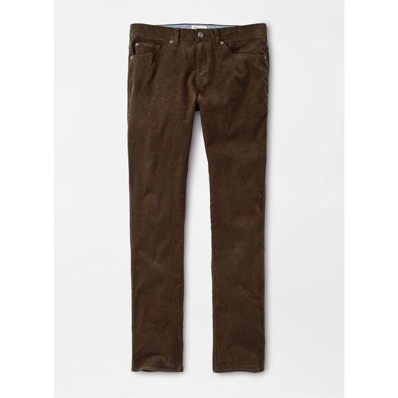 Peter Millar Superior Soft Corduroy Five-Pocket Pant Brown Size 32 - Picture 2 of 9